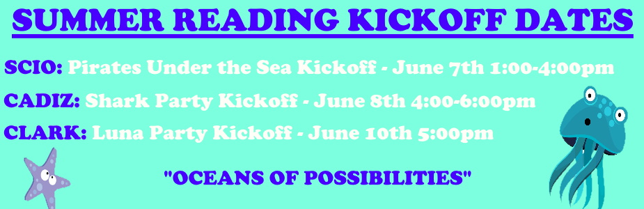 Kick off dates for summer reading